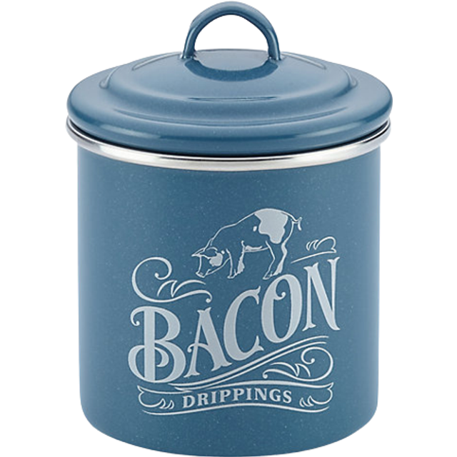 4-Inch by 4-Inch Bacon Grease Can - Sienna Red