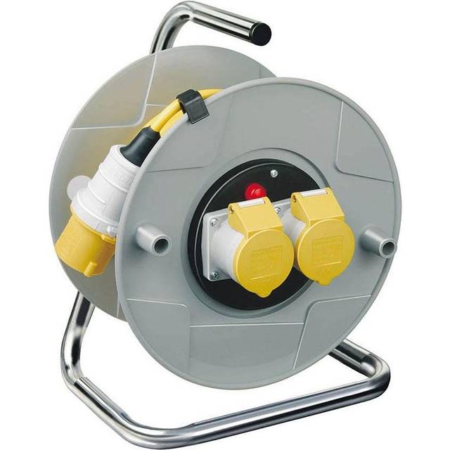 Brennenstuhl 110V Cable Reel Cee Sockets – 50 Metre Cable Length – Heavy Duty 1.5Mm Thick Cable – 1098783, Black