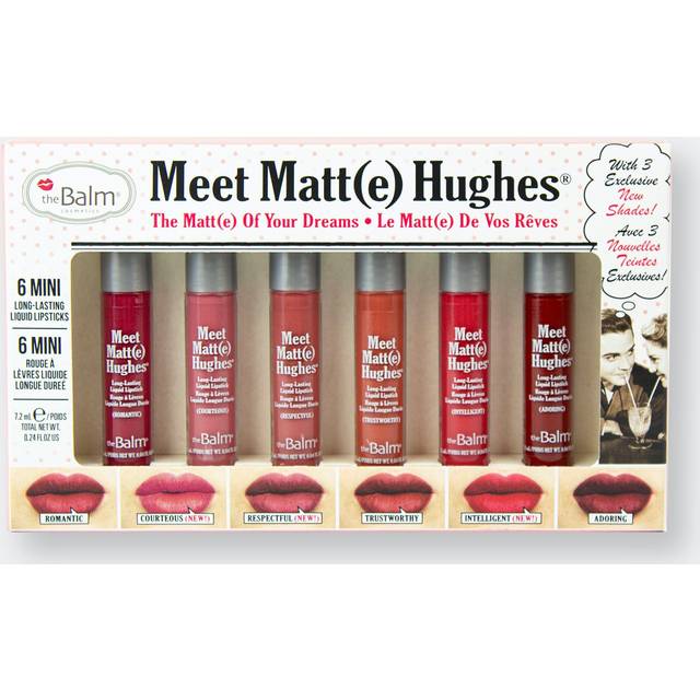 TheBalm Lips Lipstick MeetMatteHughes Vol.12 Long-Lasting Liquid Lipsticks Romantic 1,2 ml Courteous 1,2 ml Respectful 1,2 ml Trustworthy 1,2 ml Inelligent 1,2 ml Adoring 1,2 ml 1 Stk