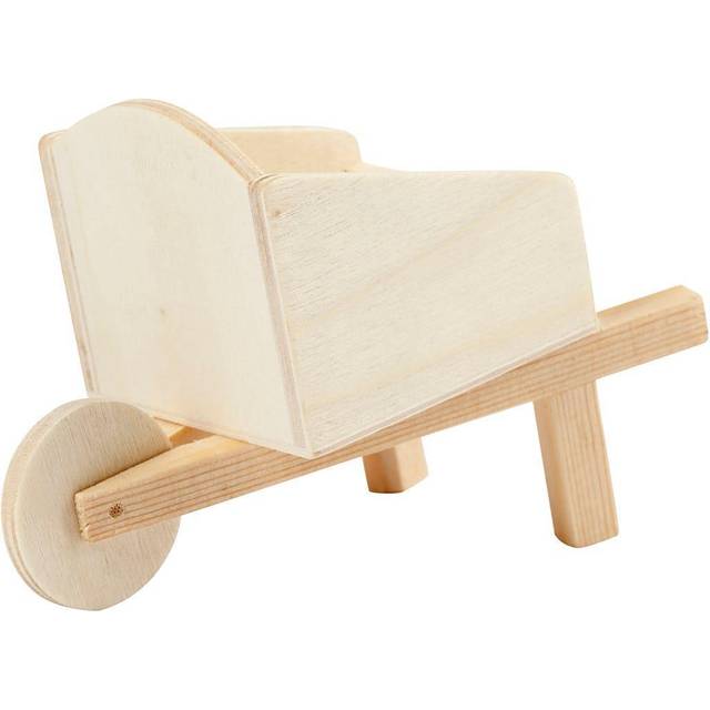 Miniatyr Redskap - Skottkärra - Trä - 11x6,2x7 cm