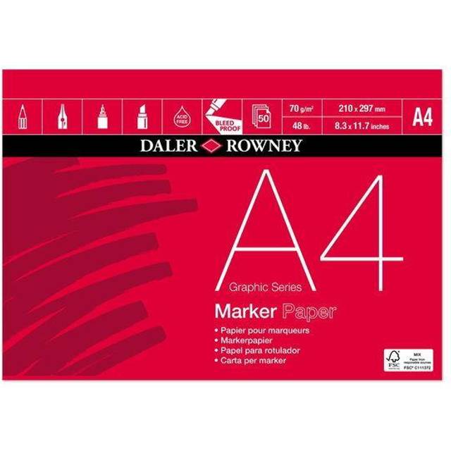 Daler-Rowney Graphic Series Marker Pad A4 70G 50Sh