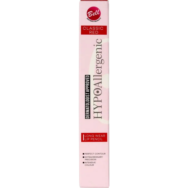 Bell HYPOAllergenic HYPOAllergenic Lip make-up Contour pencil Long Wear Lipliner No. 04 Classic red 0,30 g