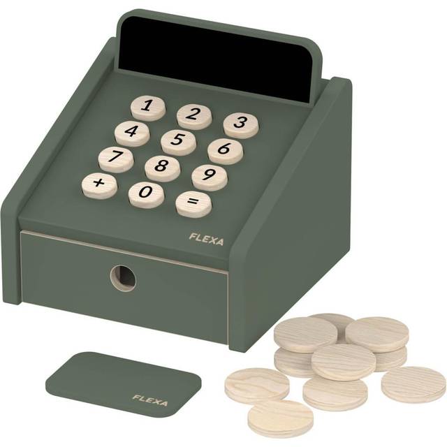 Flexa - Cashregistre - Leksaker - Dusty Green - H11 x W15 x L15 CM