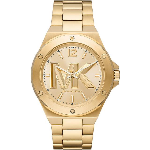 Michael Kors Ladies Lennox Gold Logo Watch MK8939