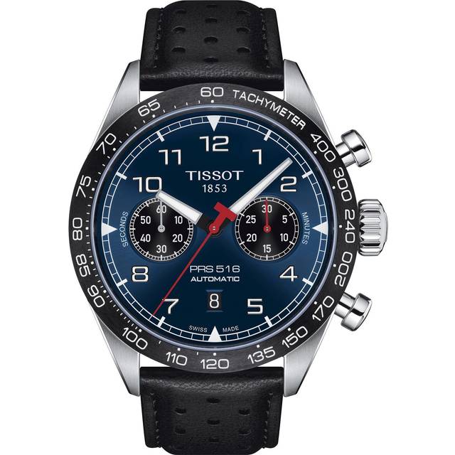 Tissot PRS 516 Automatic Chronograph T1316271604200 – Blue Dial, Black Leather Strap