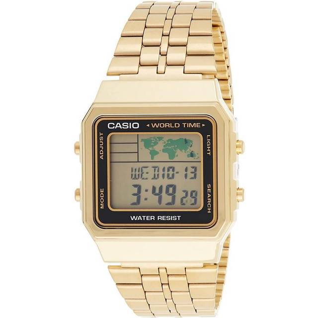 Refurbished Casio Digital Gold Tone Stainless Steel Quartz A500WGA-9DF Men's Watch