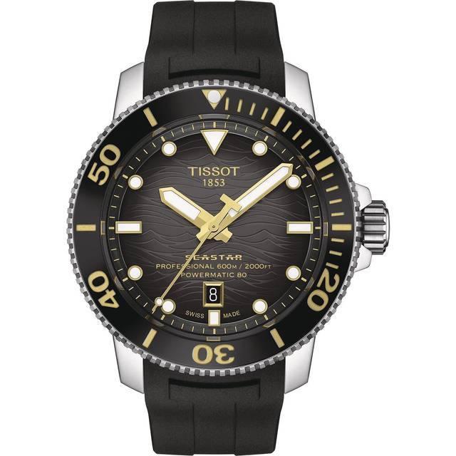 TISSOT Seastar 2000 Professional 46MM Rubber Men's Watch T120.607.17.441.01 / T1206071744101 - Black - 46 mm