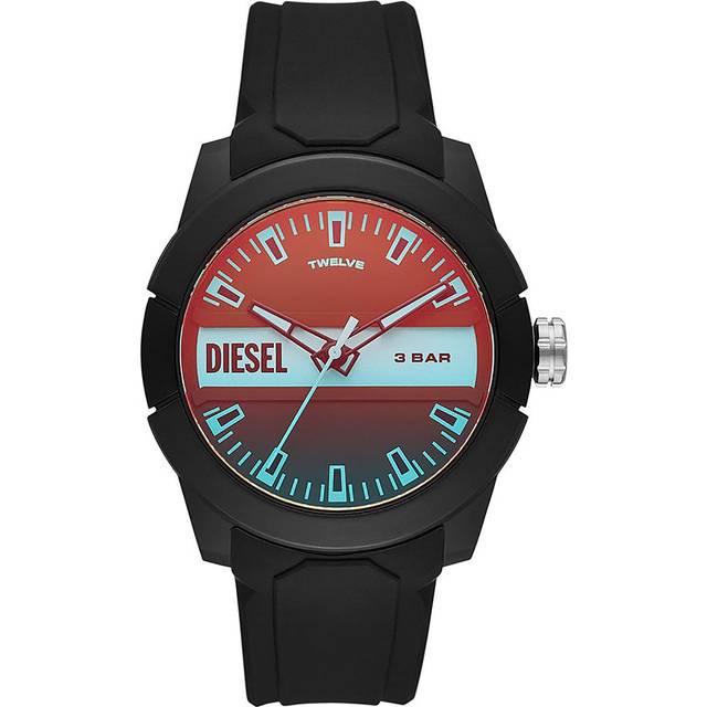 Diesel Double Up Silicone Strap MultiColour Dial Quartz DZ1982 Men&#39;s Watch