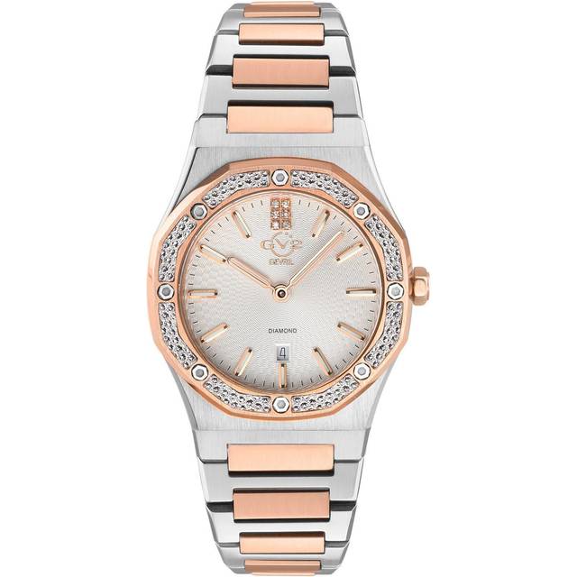 GV2 Women's Palmanova Silver Dial two tone rose gold Swiss Quartz Watch - Multicolor - One Size