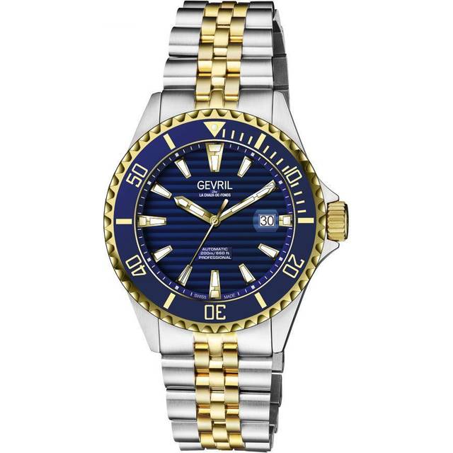 Chambers 42603 Automatic, Sellita SW200 Movement Blue dial, T-toned SS IPYG Watch - Metallics - One Size