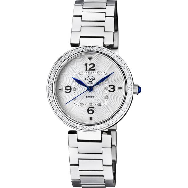 GV2 Women's Piemonte, Swiss Quartz Watch, White Dial, 316L Stainless Steel, & Sapphire Crystal in Silver - One Size