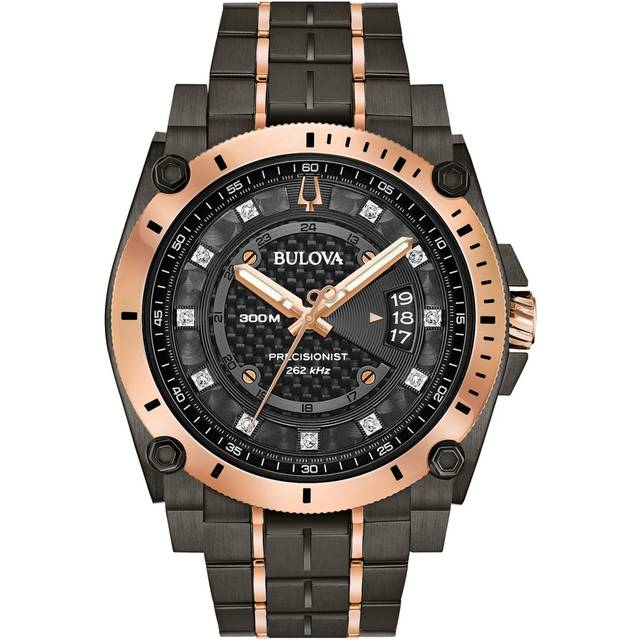 Bulova Precisionist Mens Grey Watch 98D149 Stainless Steel - One Size
