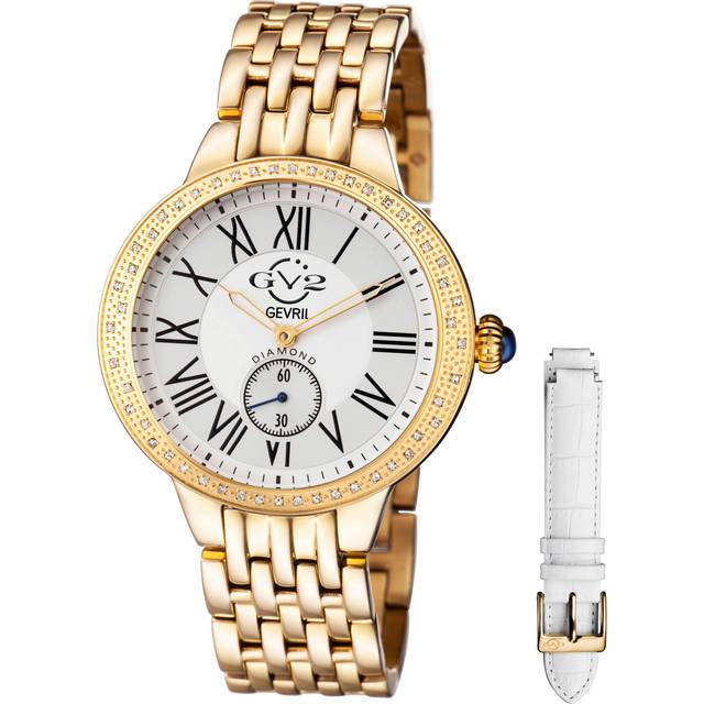 GV2 Women's Astor Silver Dial Stainless Steel Swiss Quartz Watch in Gold - One Size