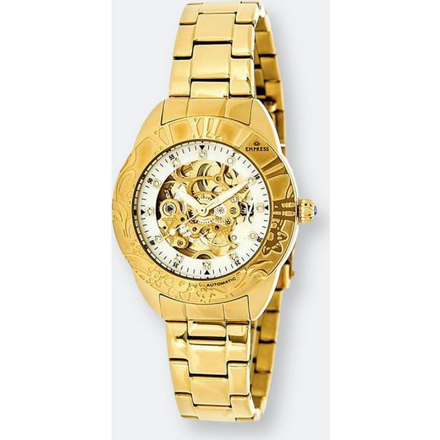 Empress Womens Godiva Automatic MOP Bracelet Watch - Gold Stainless Steel - One Size