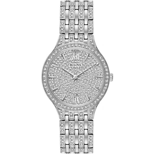 Bulova Ladies' Crystal Phantom Stainless Steel 2-Hand Quartz Watch  440 Crystals and Pave Dial Style: 96L243