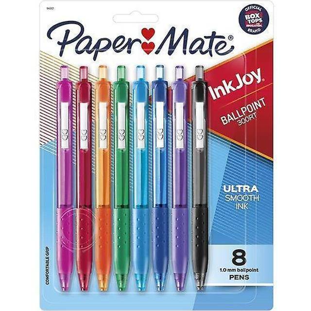 Paper Mate 1945921 InkJoy 300 RT Retractable Ballpoint Pen  1mm  Assorted  8/Pack