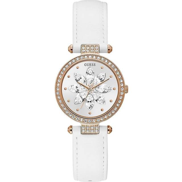 Womens Wristwatch Guess Full Bloom Gw0382l3 Leather White Gold Rose