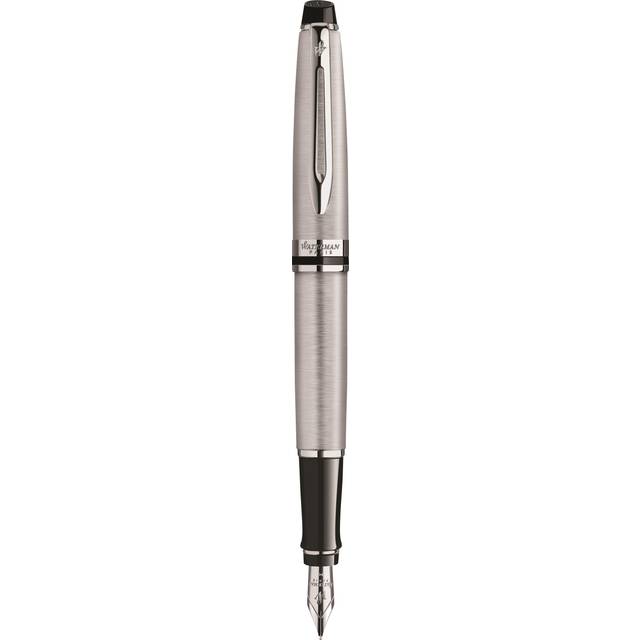 Waterman Expert Fountain Pen | Stainless Steel with Chrome Trim | Medium Nib | Gift Box