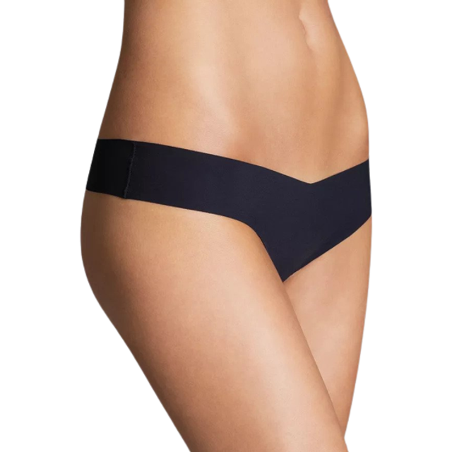Commando Butter Mid-Rise Thong - XS/S Black