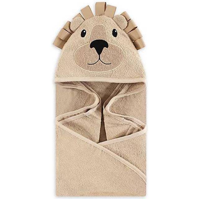 Hudson Baby Unisex Baby Cotton Animal Face Hooded Towel  Lion  One Size