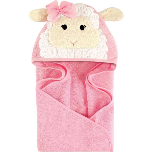 Hudson Baby Unisex Baby Cotton Animal Face Hooded Towel  Lamb  One Size