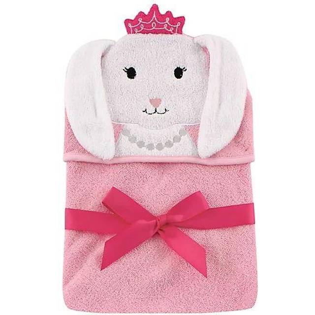 Hudson Baby Unisex Baby Cotton Animal Face Hooded Towel  Princess Bunny  One Size