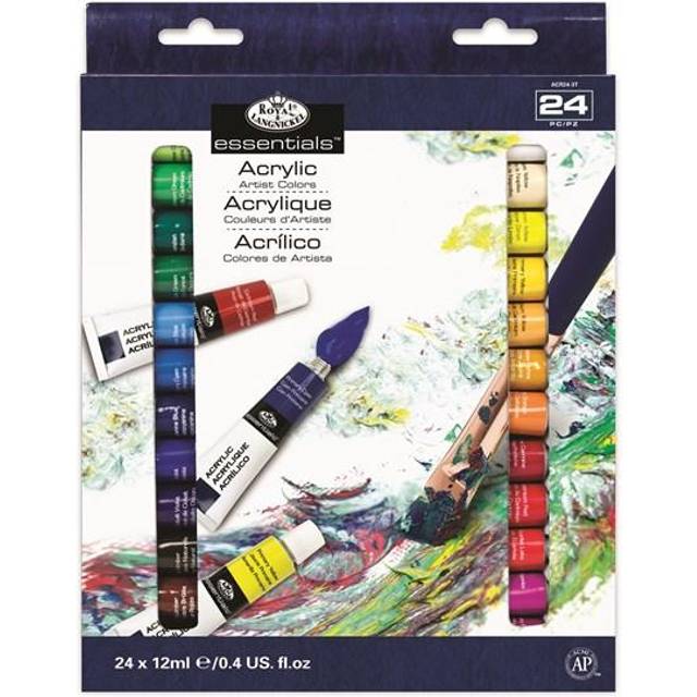 Royal & Langnickel Konstnärsfärg 24 x 12 ml set – akryl