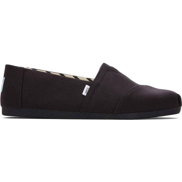 TOMS Men's Alpargata Vegan Canvas Pumps - Black/Black - UK 8