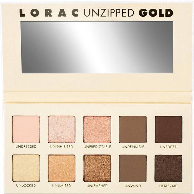 LORAC Unzipped Matte & Glitter Eyeshadow Palette, Gold | Cruelty Free,