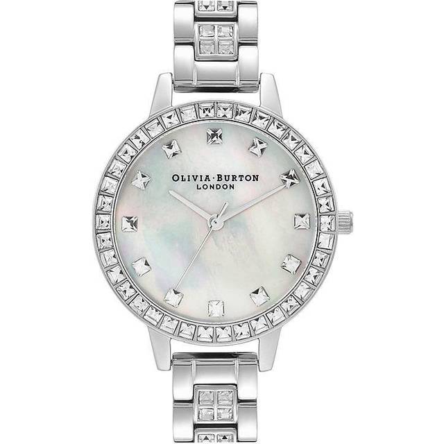 Olivia Burton Treasure Demi Mother of Pearl & Crystal Bracelet Watch OB16MOP25 - Silver