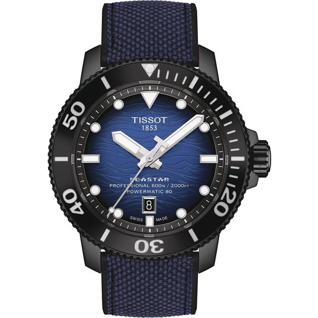 TISSOT Seastar 2000 Professional Powermatic 80 46MM Men's Watch T120.607.37.041.00 / T1206073704100 - Blue - 46 mm