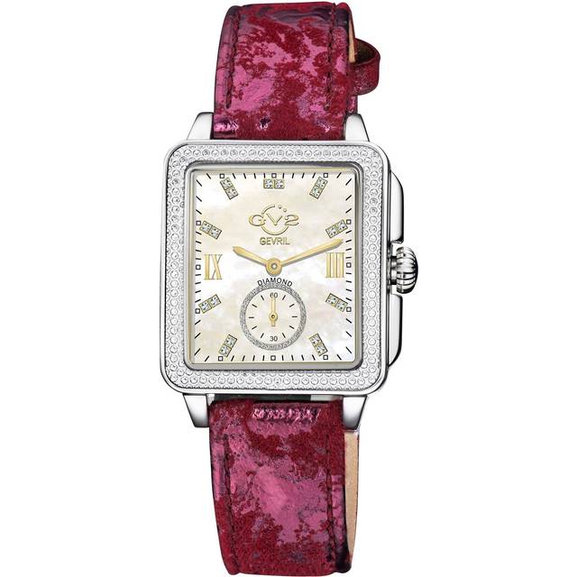 Womens Bari Diamond 9258 Swiss Quartz Watch - Red - One Size