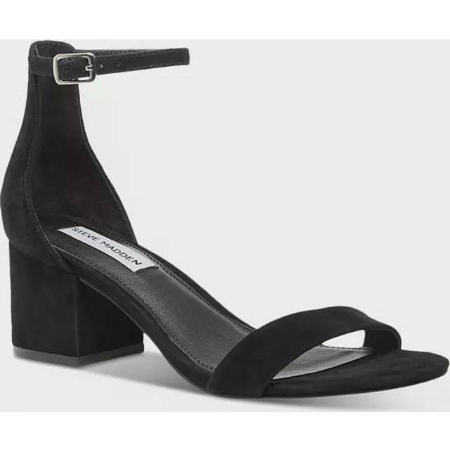 Steve Madden Damsandaler med remmar, Svart mockautseende, 39 EU