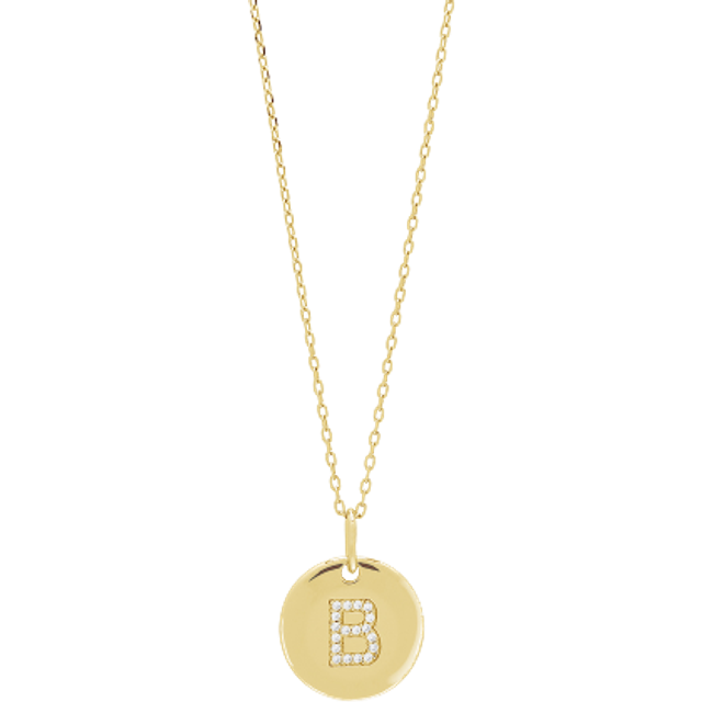 Joanli Nor Ellanor Letter Pendant Necklace - Gold/Transparent