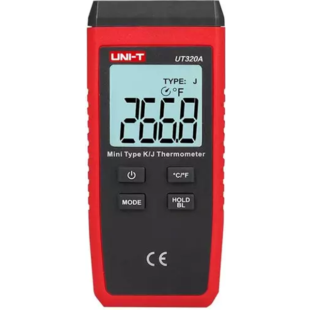 UNI-T UT320A UT320D Mini Contact Type Digital Thermometer Dual Channel K/J Temperature Meter LCD