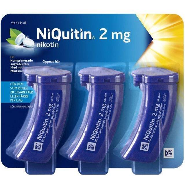 NiQuitin, komprimerad sugtablett 2 mg 60 tablett(er)