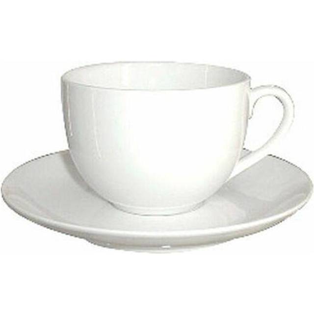 Price & kensington porcelain white glazed finish tea cup & saucer set dishwasher