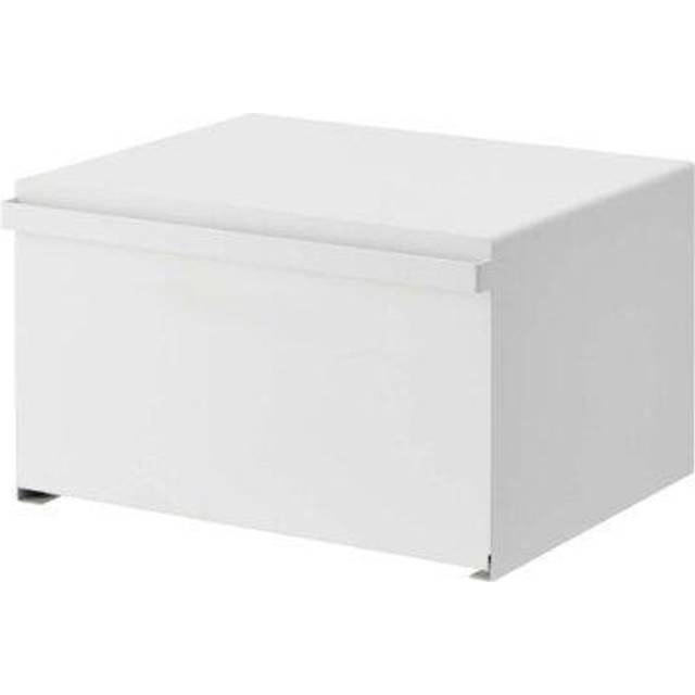 Yamazaki Home Tower Bread Box Keeper Holder Container  Metal Bread Holder Saver  Slim Space Saving Counter Storage - Horizontal - Steel