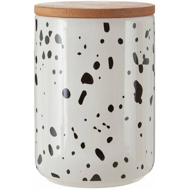 Interiors by Premier Speckled Large Storage Canister - White - One Size