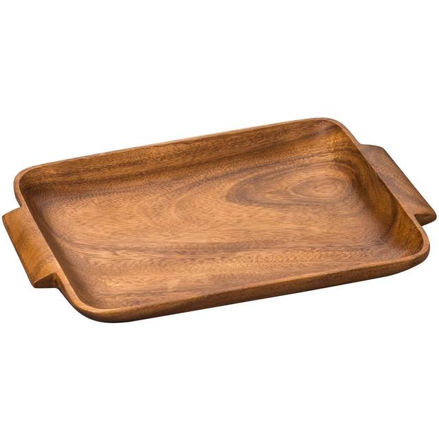 Acacia Wood Socorro Serving Tray with Handles