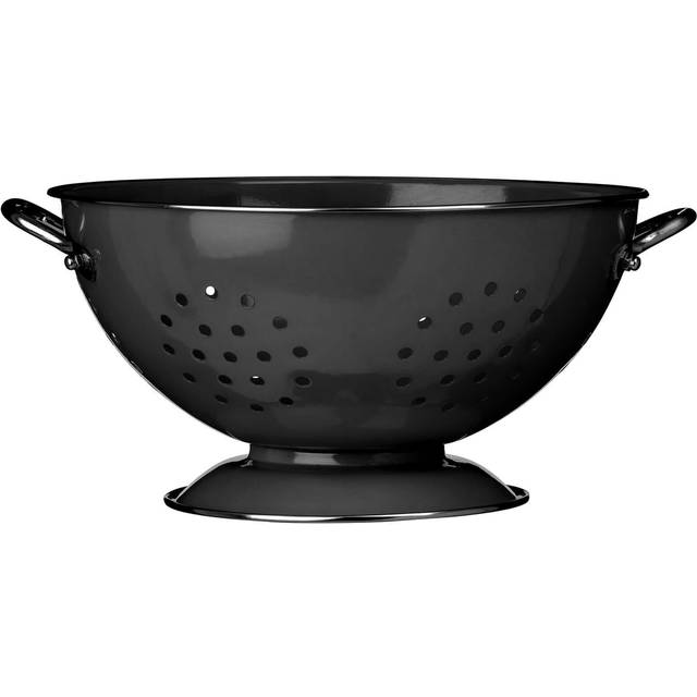 Premier Housewares besticklådor, 5 fack, svart metall, Twist, H13 x B 23 x D23 cm