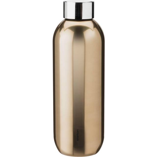 Stelton - Keep Cool Vacuum Insulated Bottle - Dricksflaska - Dark Gold - W7,5 x H22 x L7,5 cm / 0,6 L