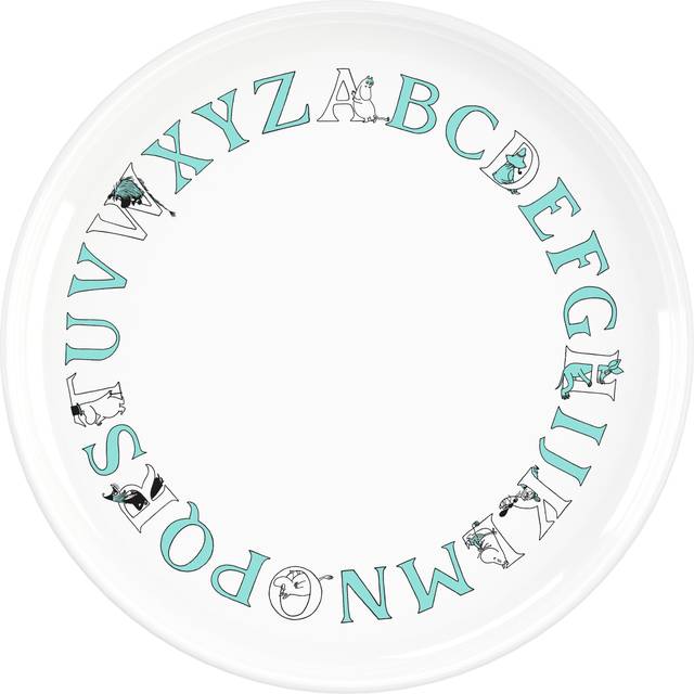 RIG-TIG Moomin ABC plate Ø20 cm Turquoise