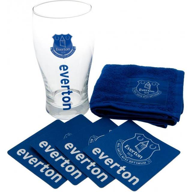 Everton FC Pint Glass Mini Bar Set One Size blue