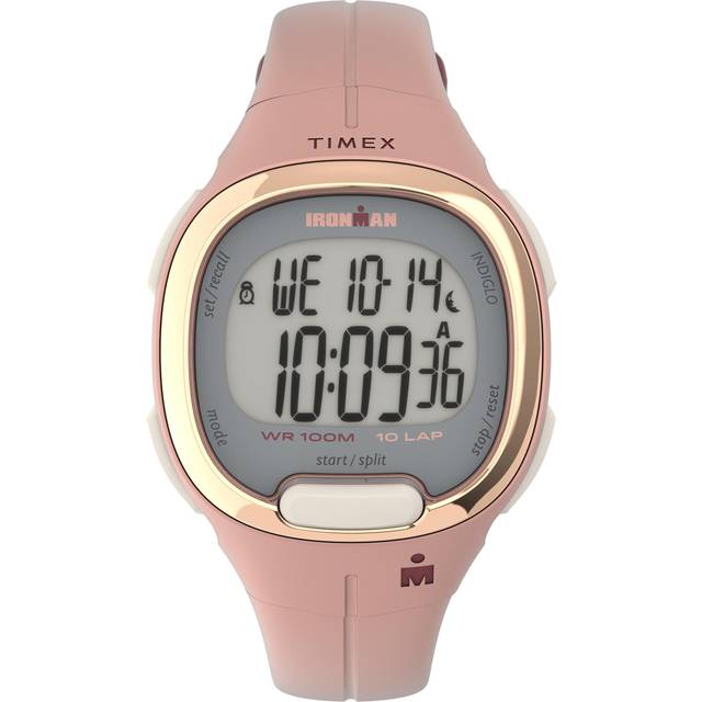 Timex Women's TW5M35000 Ironman Transit 33mm Pink/Rose Gold-Tone Resin Strap Watch