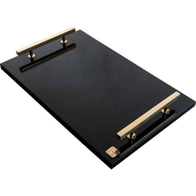 Hilke Collection Hilke Collection bricka 40,5x25,5 cm Granit-solid mässing - Svart