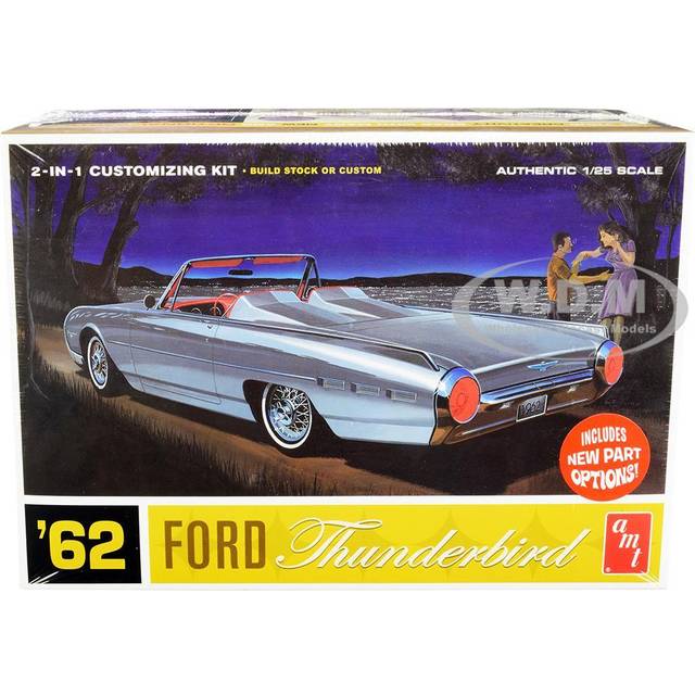 Skill 2 Model Kit 1962 Ford Thunderbird 2-in-1 Kit 1/25 Scale Model by AMT
