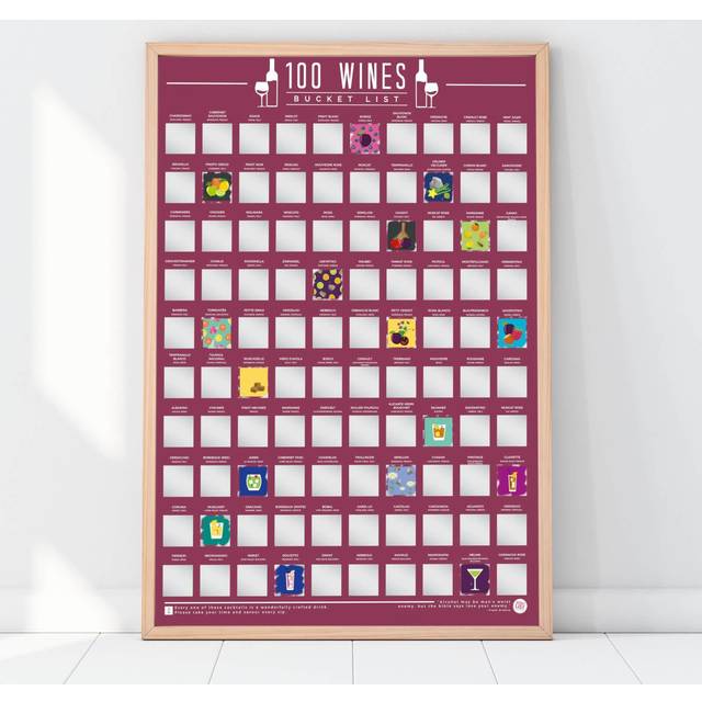 Gift Republic Bucketlist 100 Wines Plakat