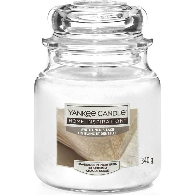 Yankee Candle Medium Jar - White Linen And Lace
