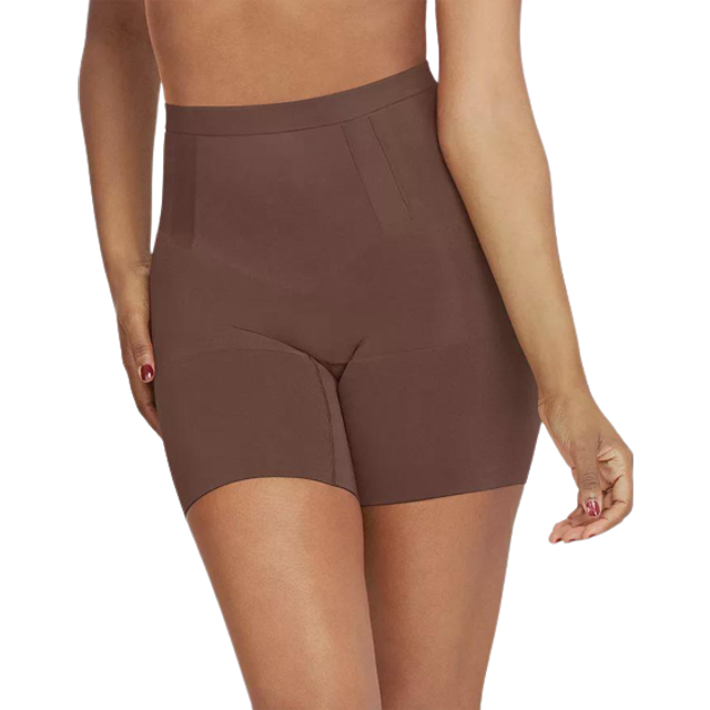 SPANXsculpt OnCore Mid-Thigh Shorts - CHESTNUT BROWN - Large